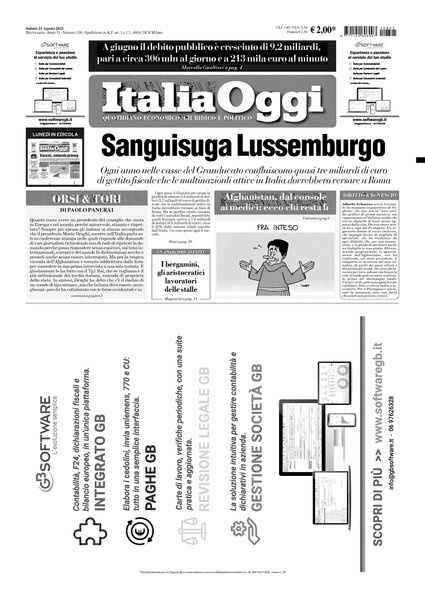 Italia oggi : quotidiano di economia finanza e politica